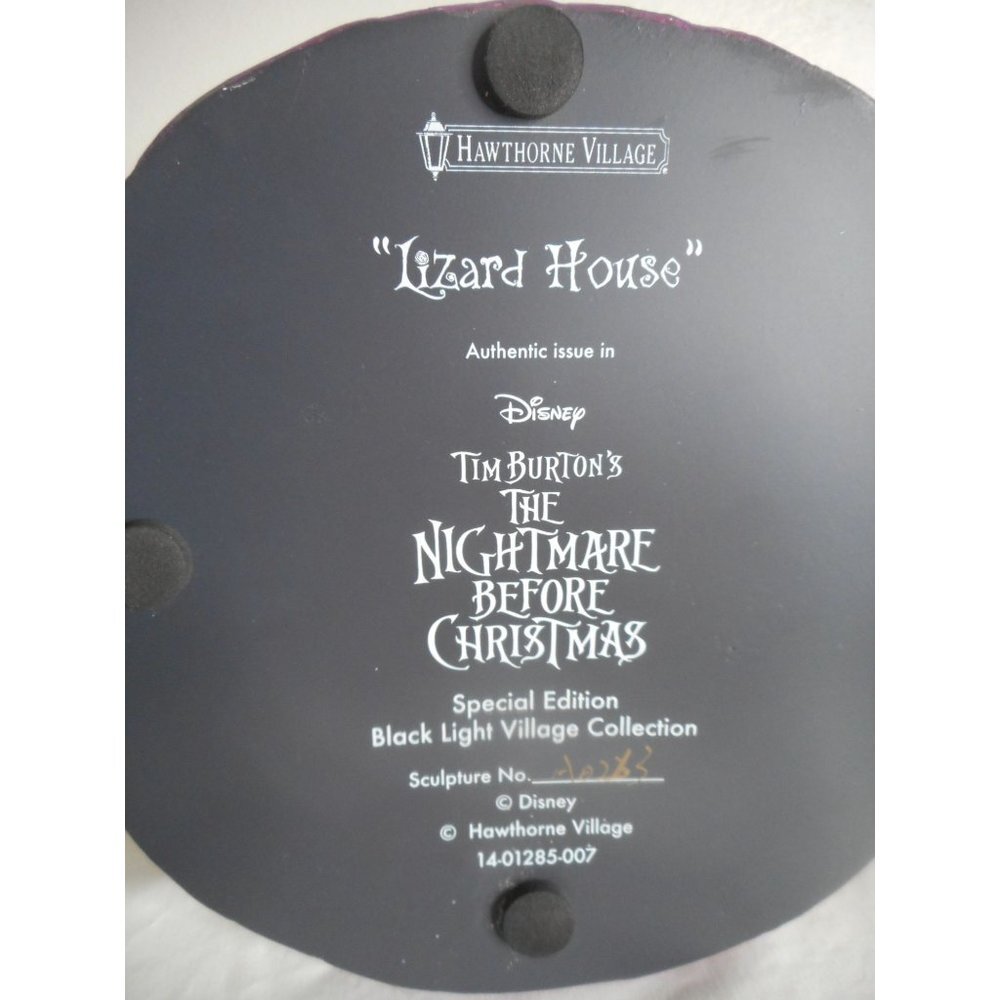 Disney's Hawthorne Village Nightmare Before Christmas Lizard House Black Light - Picture 6 of 7
